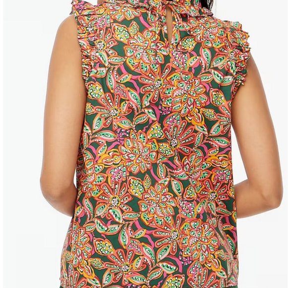 J. Crew Floral Ruffle Blouse - Multicolor - Picture 5 of 7